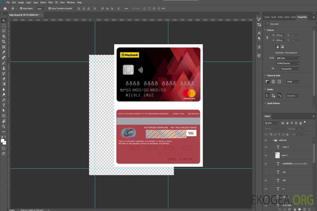 Carte mastercard standard Philippines MayBank template Carte mastercard standard Philippines MayBank template